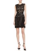 J. Mendel Tier-Skirt Lace Dress - Lyst