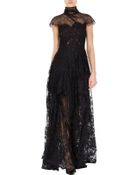 Marchesa Lace Evening Gown - Lyst