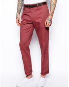 Asos Slim Fit Smart Chino Trousers - Lyst