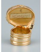 Saint Laurent Embellished Ring - Lyst