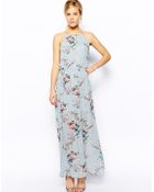 Oasis Floral Print Maxi Dress - Lyst