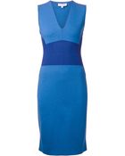 Narciso Rodriguez Colour Block Fitted Dress - Lyst