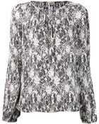 L'Agence Printed Blouse - Lyst