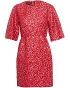 Giambattista Valli Flared Cloque Dress - Lyst