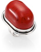 Saint Laurent Red Jasper Cherry Ring - Lyst