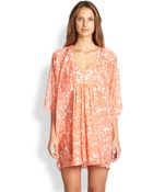 Shoshanna Silk Chiffon Caftan - Lyst