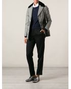 Moncler Gamme Bleu Mink Collar Padded Jacket - Lyst