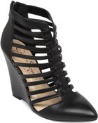 Jessica Simpson Viine Caged Wedge Shooties - Lyst