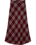 MICHAEL Michael Kors Plaid Silk-Voile Maxi Skirt - Lyst