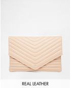 Selected Leather Clutch Bag - Lyst