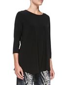 Caroline Rose 3/4-Sleeve Asymmetric Top - Lyst