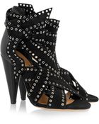 Isabel Marant Anaid Studded Suede And Leather Sandals - Lyst