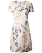 Tory Burch Flower Bird Print Dress - Lyst