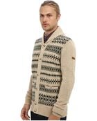 Ben Sherman Fairisle Front High Shawl Cardigan Me10739 - Lyst
