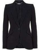 Alexander McQueen Leaf Crepe Jacket - Lyst