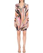 Emilio Pucci Abstract Silk Dress - Lyst