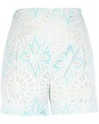 River Island Light Green Floral High Waisted Shorts - Lyst