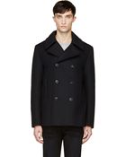 Closed Dark Navy Double_breasted Wool Peacoat - Lyst
