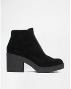 Asos Rattle My Cage Suede Ankle Boots - Lyst