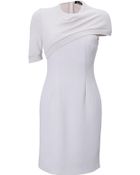 Marios Schwab Asymmetric Sleeve Knit Crepe Dress - Lyst