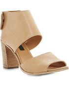 Dune Black Linette Leather Sandals - Lyst