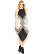 Rachel Rachel Roy Square-Print Halter-Neck Scarf Dress - Lyst