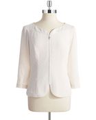 Alex Evenings Zip Front Bolero Jacket - Lyst