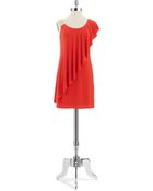Betsy & Adam One-Shoulder Dress - Lyst