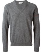 Moncler V-neck Sweater - Lyst