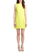 Halston Heritage Cotton Front-Pleat Sheath - Lyst