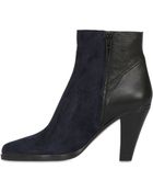 Chloé 90Mm Calf Leather & Suede Ankle Boots - Lyst