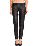 Maison Scotch Leather Moto Pants - Lyst