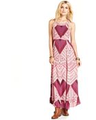 Free People Geometric-print Maxi Dress - Lyst
