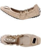 Tod's Ballet Flats - Lyst