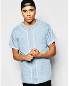 American Apparel Denim Baseball Shirt - Lyst