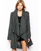 Asos Festival Drape Parka - Lyst