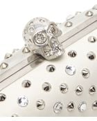 Alexander McQueen Stud & Crystal Skull-Clasp Clutch Bag - Lyst