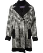 Emanuel Ungaro Oversized Herringbone Coat - Lyst