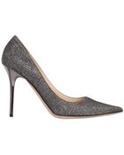 Jimmy Choo 100Mm Abel Glittered Pumps - Lyst