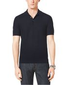 Michael Kors Pique Linen And Cotton Polo Shirt - Lyst