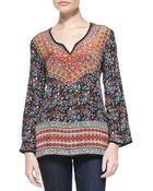 Tolani Monika Printed Silk Tunic - Lyst
