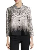 Lafayette 148 New York Brocade Four-Button Topper - Lyst