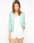Asos Linen Tailored Blazer - Lyst