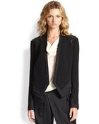 Haute Hippie Chiffon-Trim Jeweled Blazer - Lyst