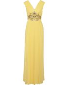 Notte By Marchesa Embellished Washed-Silk Gown - Lyst