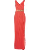 Notte By Marchesa Embellished Washed-Silk Gown - Lyst
