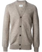 Maison Margiela Ribbed Cardigan - Lyst