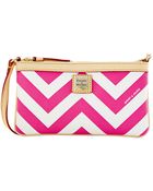 Dooney & Bourke Chevron Large Slim Wristlet - Lyst