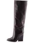 Jimmy Choo Cartel Leather Wedge Knee Boot - Lyst