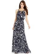 Vince Camuto Floral-Print Halter Maxi Dress - Lyst